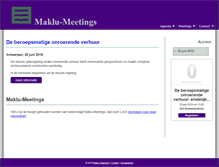Tablet Screenshot of meetings.maklu.be